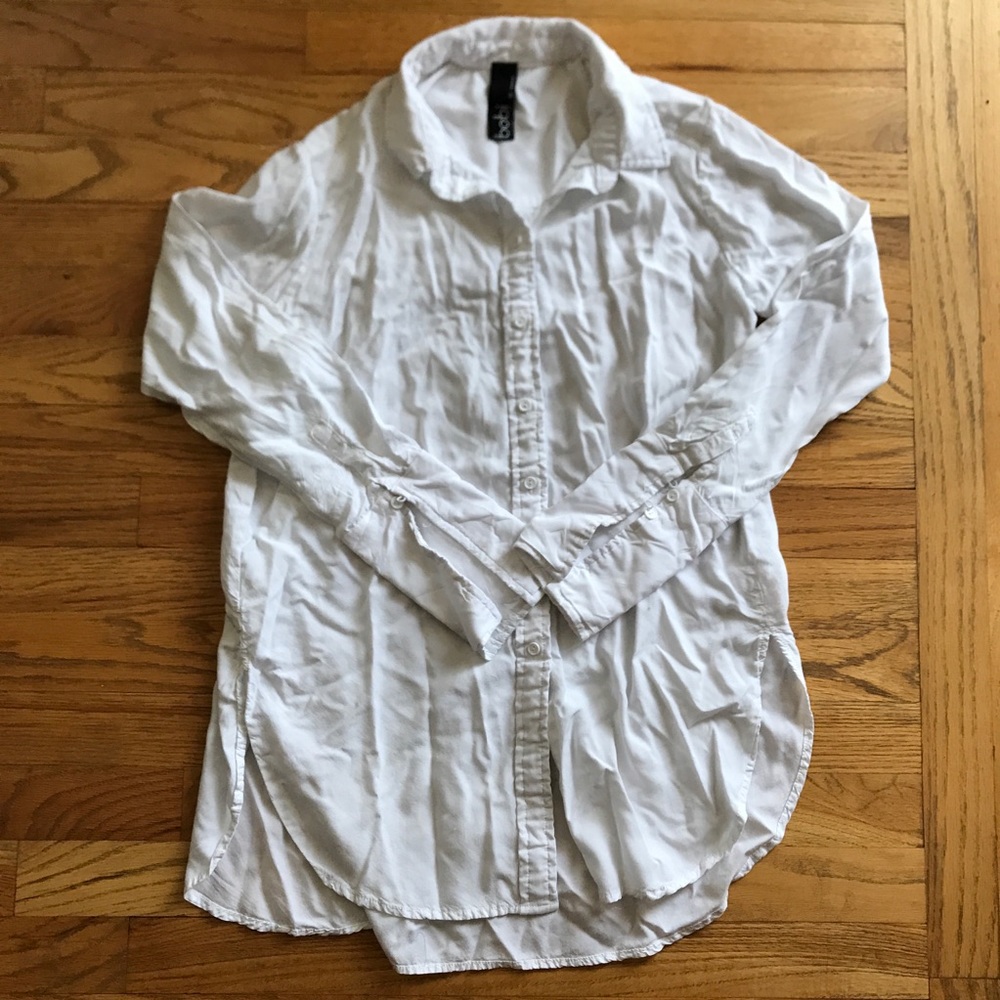 Super Soft Bobi White Collared Shirt